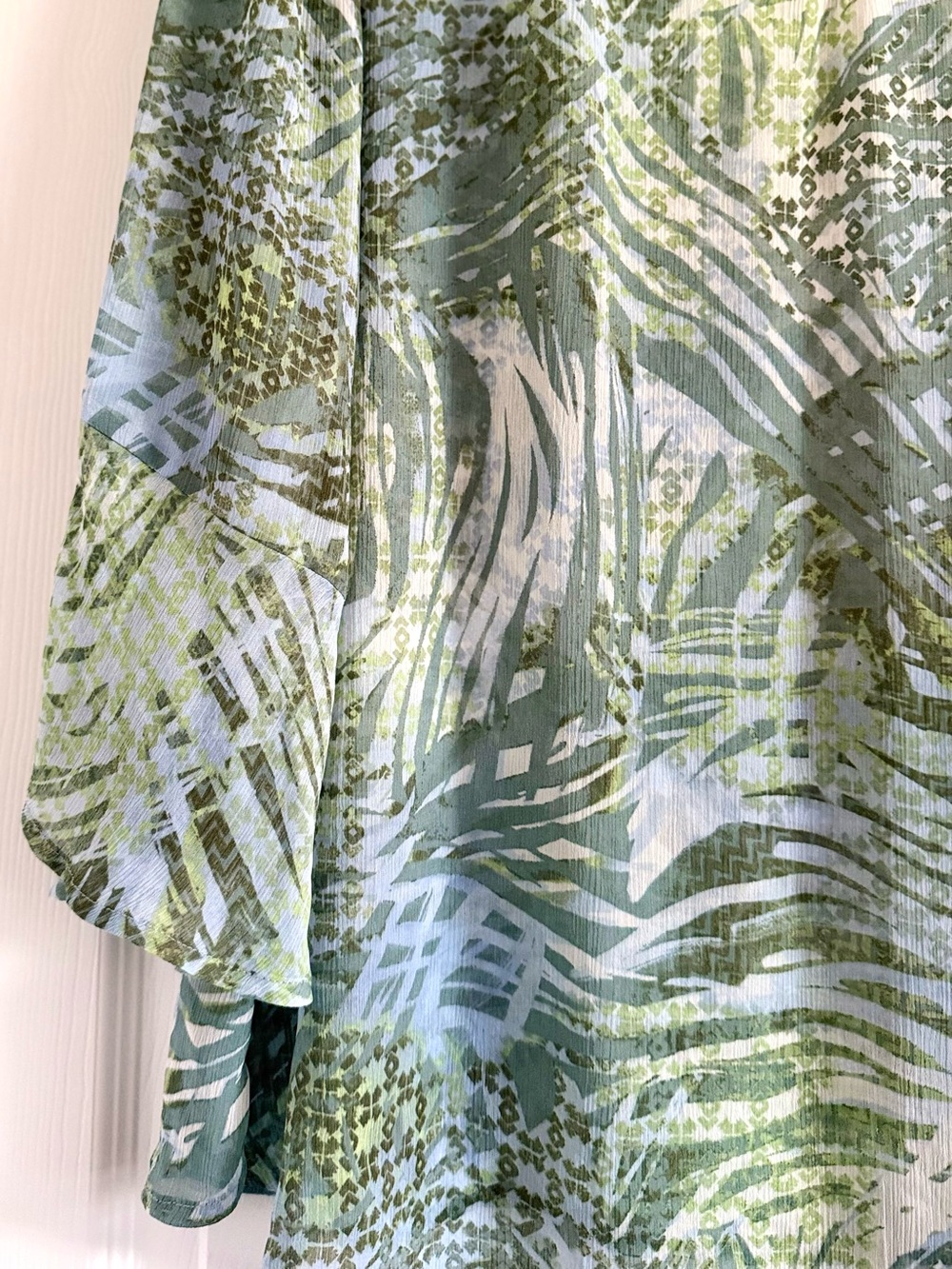 hearts of palm Green Palm-Print Tunic Top 2X - Picture 6 of 8